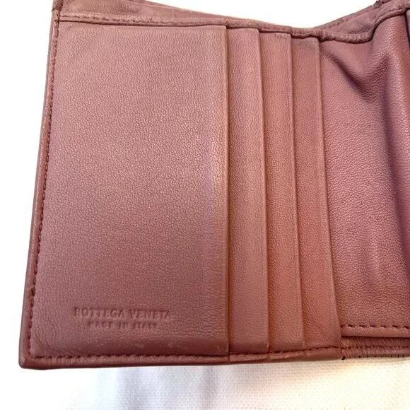 Bottega Veneta Intrecciato Weave Napa Leather Compact French Flap Wallet - Picture 5 of 12